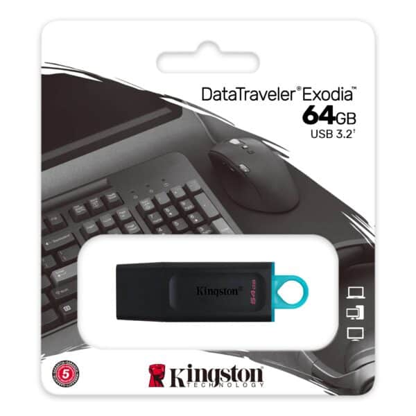 MEMORIA USB 3.2 KINGSTON 64GB EXODIA