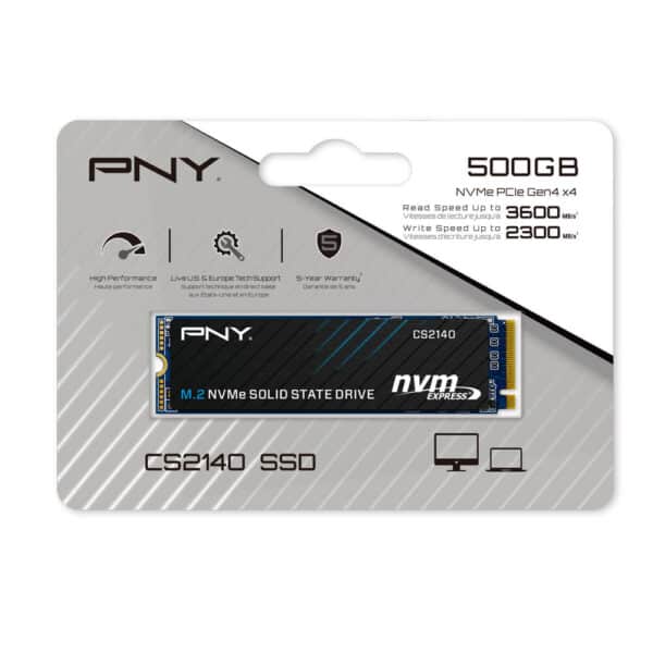 SSD M.2 2280 PNY NVMe PCIe CS2140 500GB