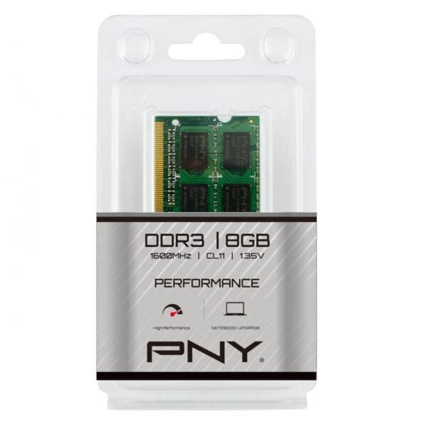 MEMORIA SODIMM DDR3 PNY 8GB 1600MHZ 1.35V NOTEBOOK - Imagen 4
