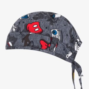 GORRO MEDICO UNISEX DISNEY GRIS OSCURO PERSONAJES DISNEY