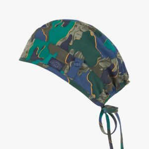 Gorro médico unisex Dickies Medical estampado verde y azul