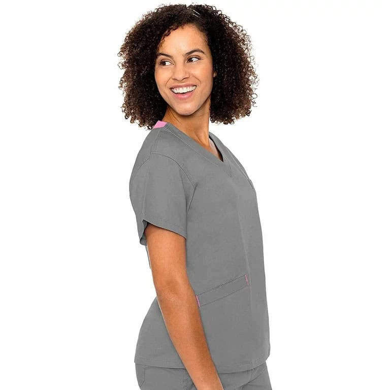FILIPINA QUIRURGICA MUJER MEDCOUTURE TOUCH GRIS-ROSA - Imagen 2