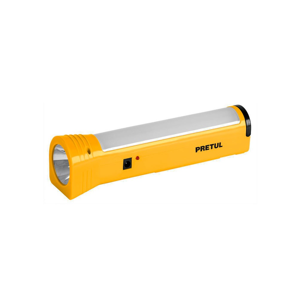 LINTERNA DE MANO PRETUL 2 EN 1 RECARGABLE LED 230 LUMENES