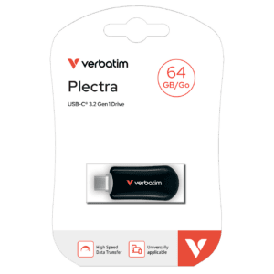 Memoria USB-C 3.2 Verbatim Plectra 64 GB Negro