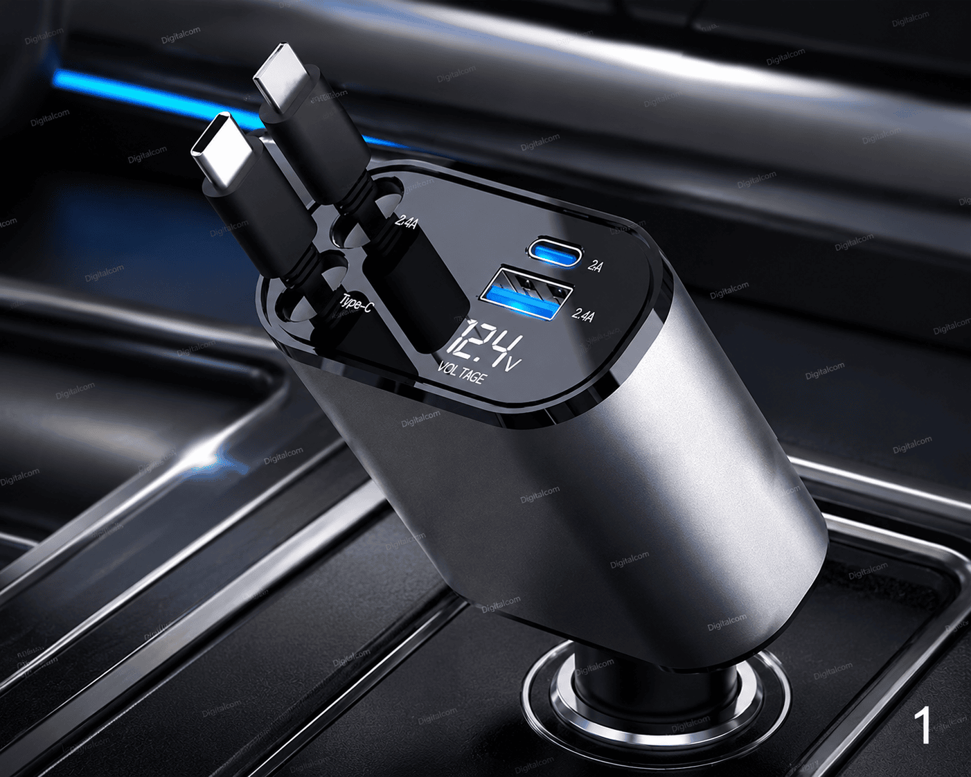 CARGADOR RAPIDO PARA AUTOMOVIL 4 EN 1