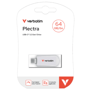 Memoria USB-C 3.2 Verbatim Plectra 64 GB Blanco